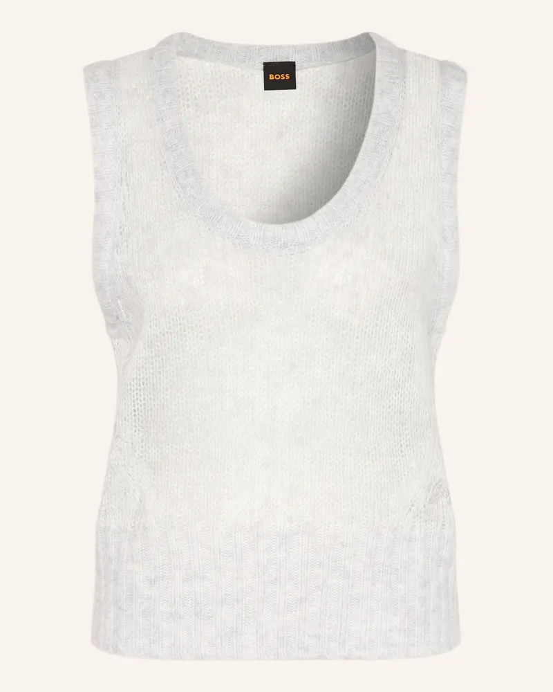 HUGO BOSS Pullunder Frignac grau Hellgrau