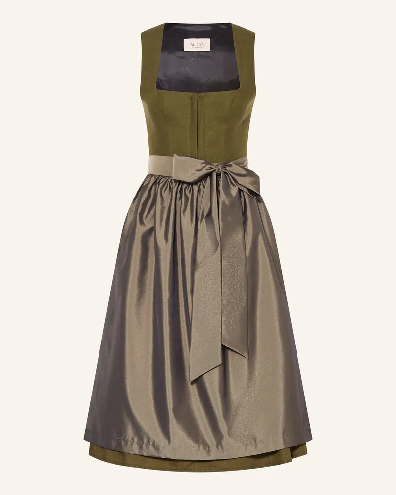 KINGA MATHE Dirndl ADRI mit Leinen Oliv