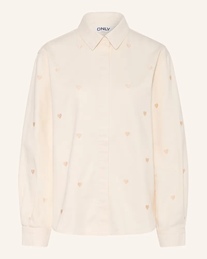 only Jeans-Overshirt weiss Ecru