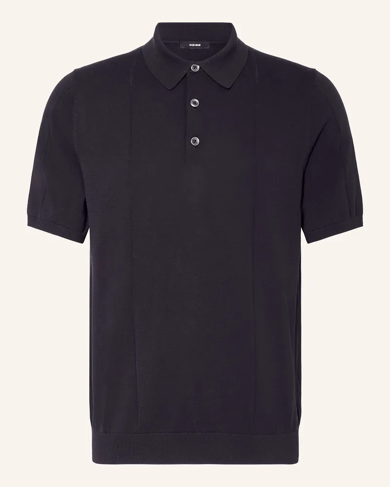 Reiss Strick-Poloshirt Asher blau Dunkelblau