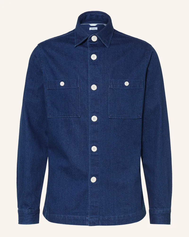 paul Jeanshemd Comfort Fit blau Dunkelblau