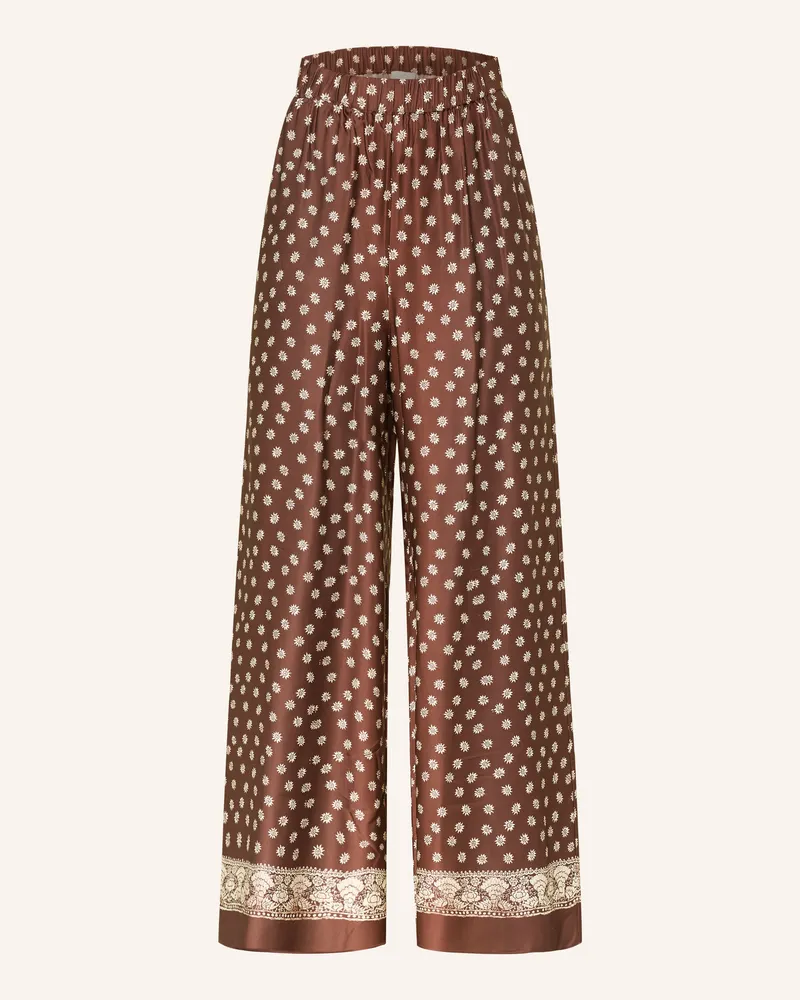 Claudie Pierlot Marlenehose aus Satin Braun