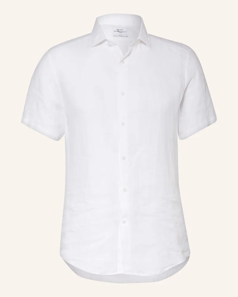 Reiss Kurzarmhemd Holiday Slim Fit Aus Leinen weiss Weiss