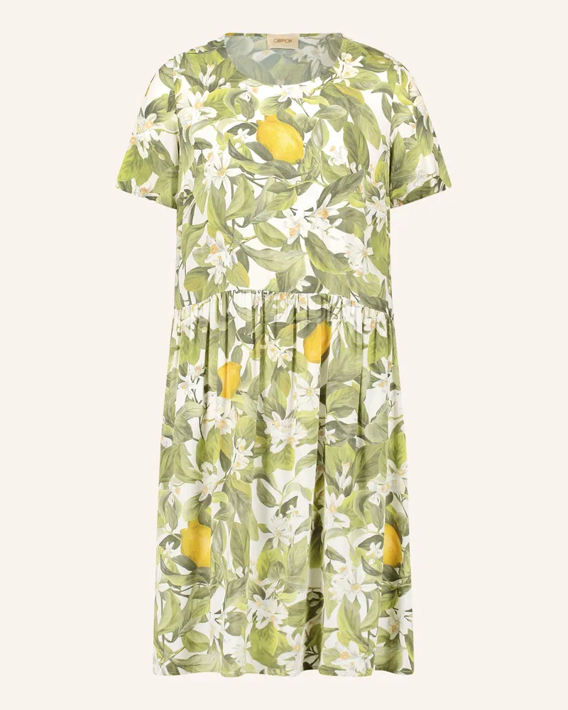 Cartoon Kleid beige Grün