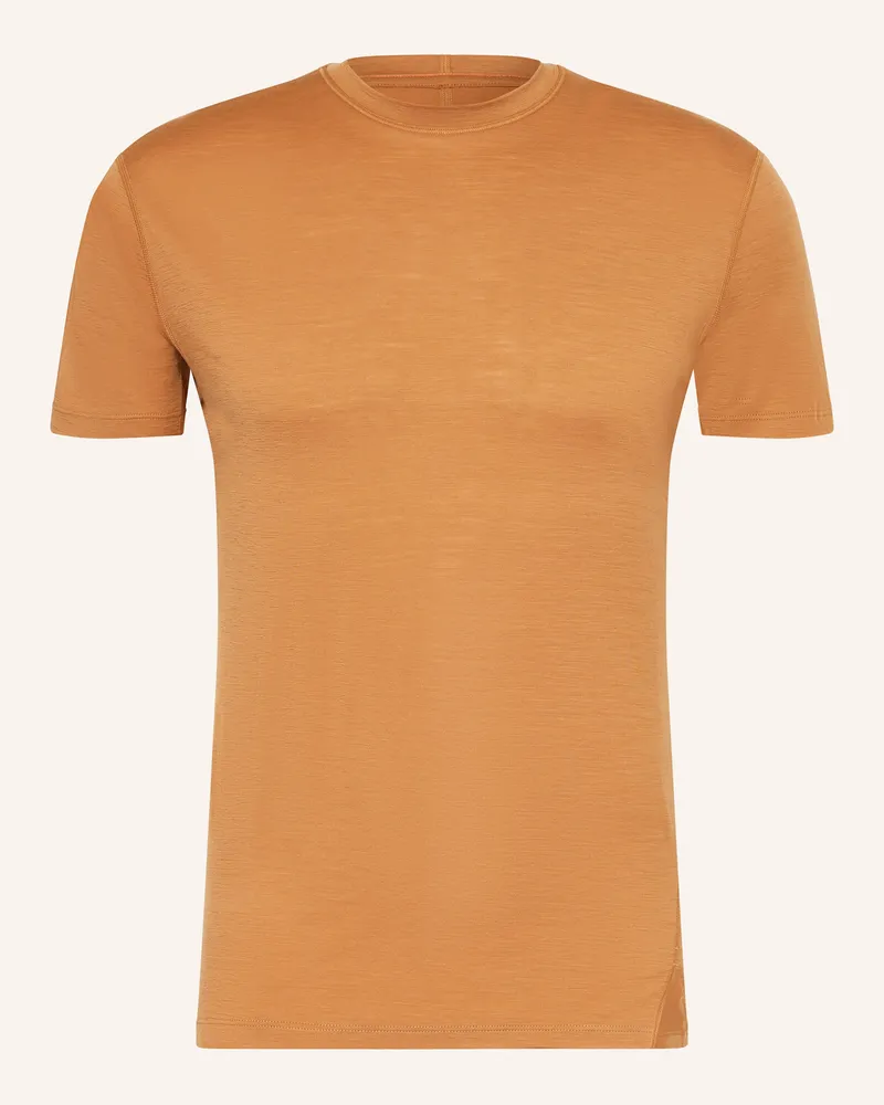 Icebreaker T-Shirt Merinofine™ Ace Aus Merinowolle braun Cognac