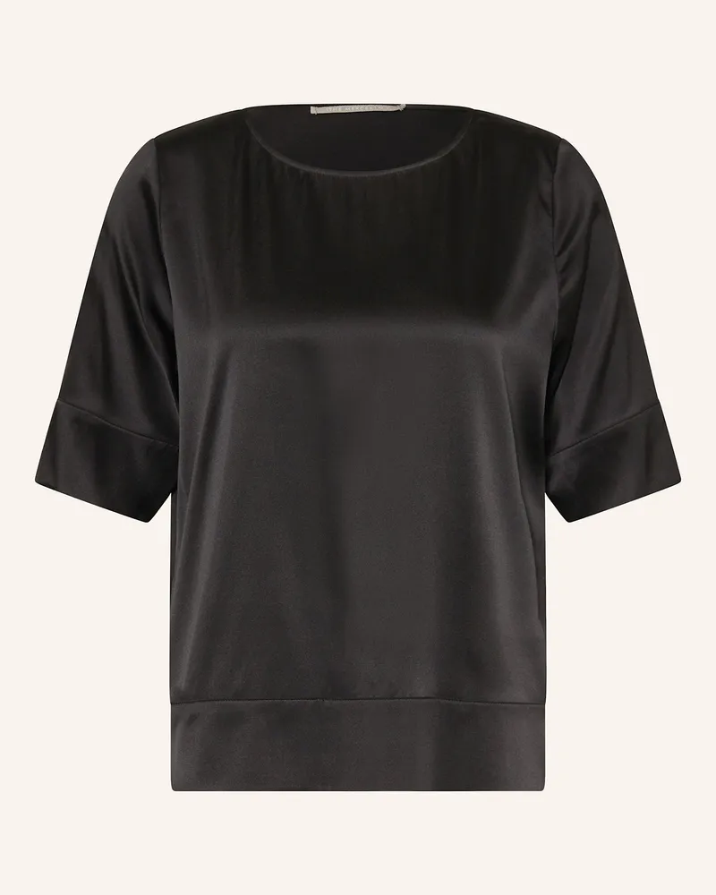 (THE MERCER) N.Y. Blusenshirt aus Seide mit 3/4-Arm Schwarz