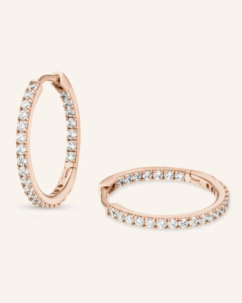 VEYNOU Creolen CLEO SMALL aus 14 Karat Roségold mit Diamanten Roségold