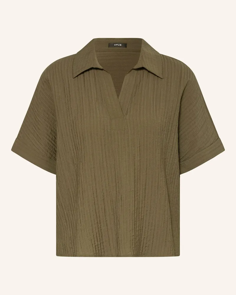 OPUS Blusenshirt Felsa gruen Oliv