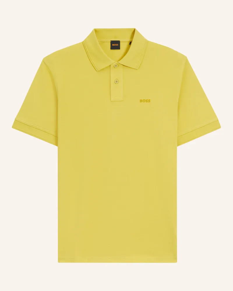 HUGO BOSS Piqué-Poloshirt PRIME Gelb