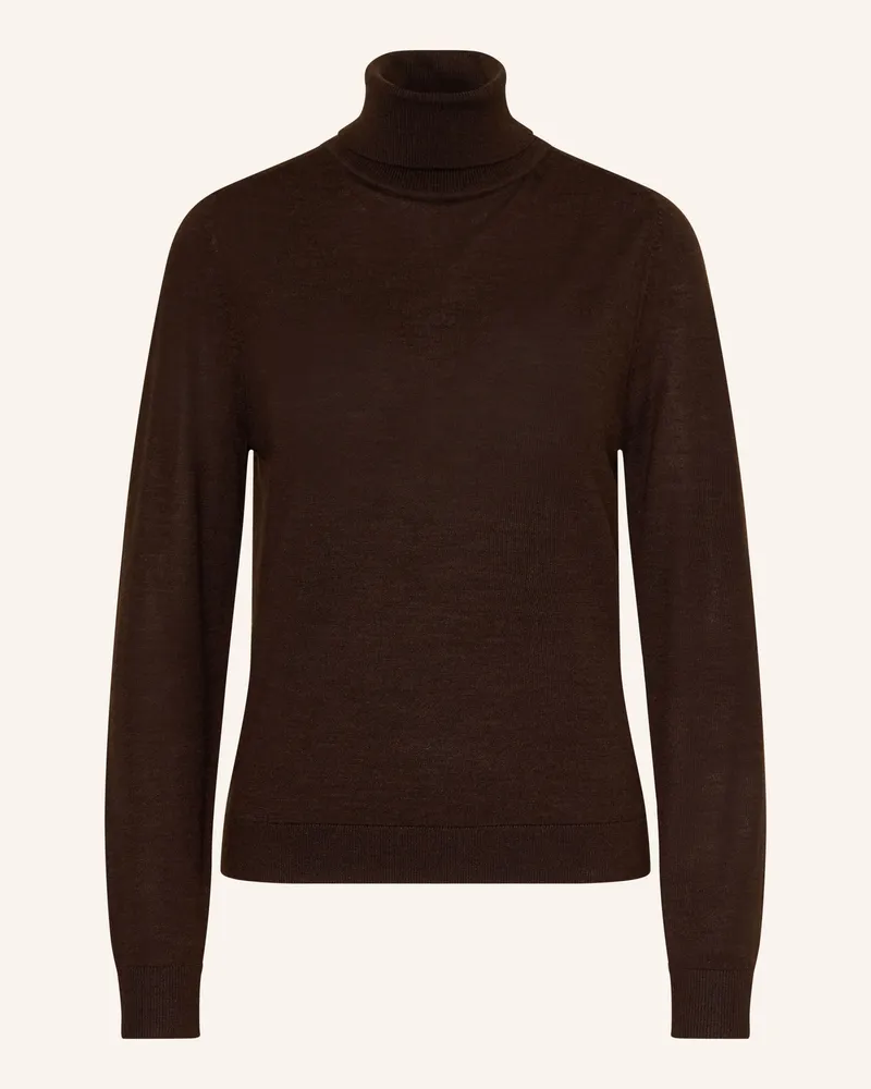 Luisa Cerano Rollkragenpullover braun Dunkelbraun