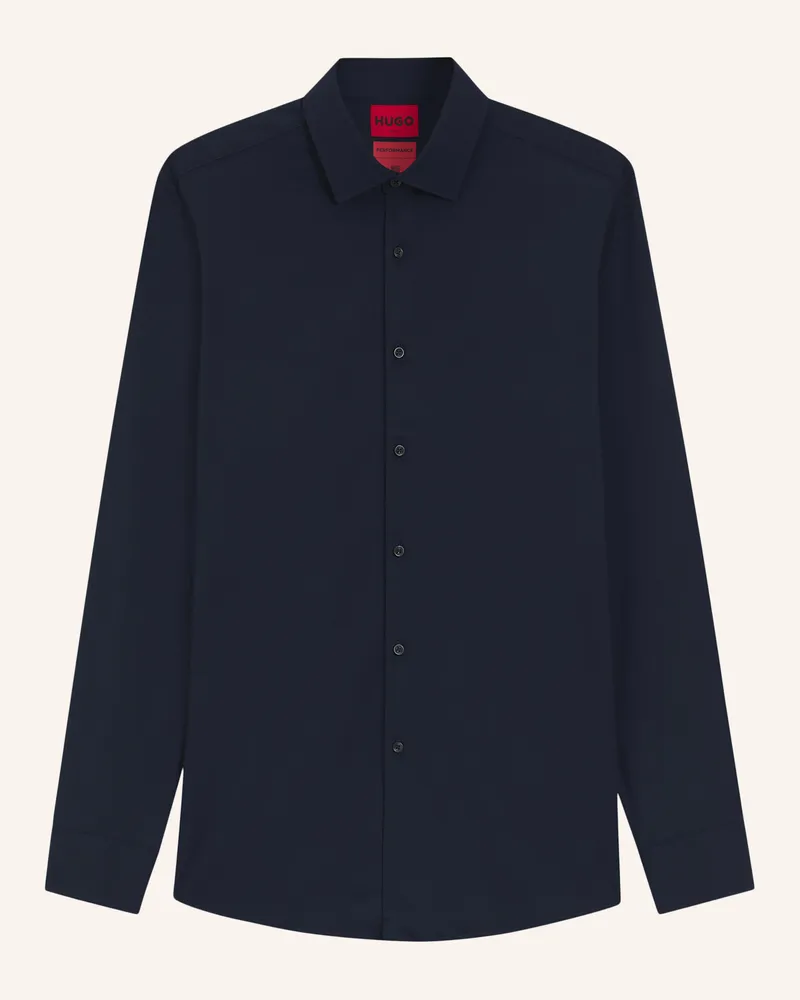 HUGO BOSS Business Hemd Kenno Slim Fit blau Dunkelblau