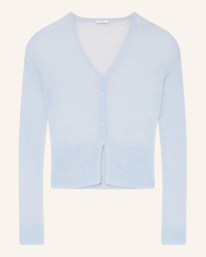OPUS Strickjacke Dorfu blau Hellblau