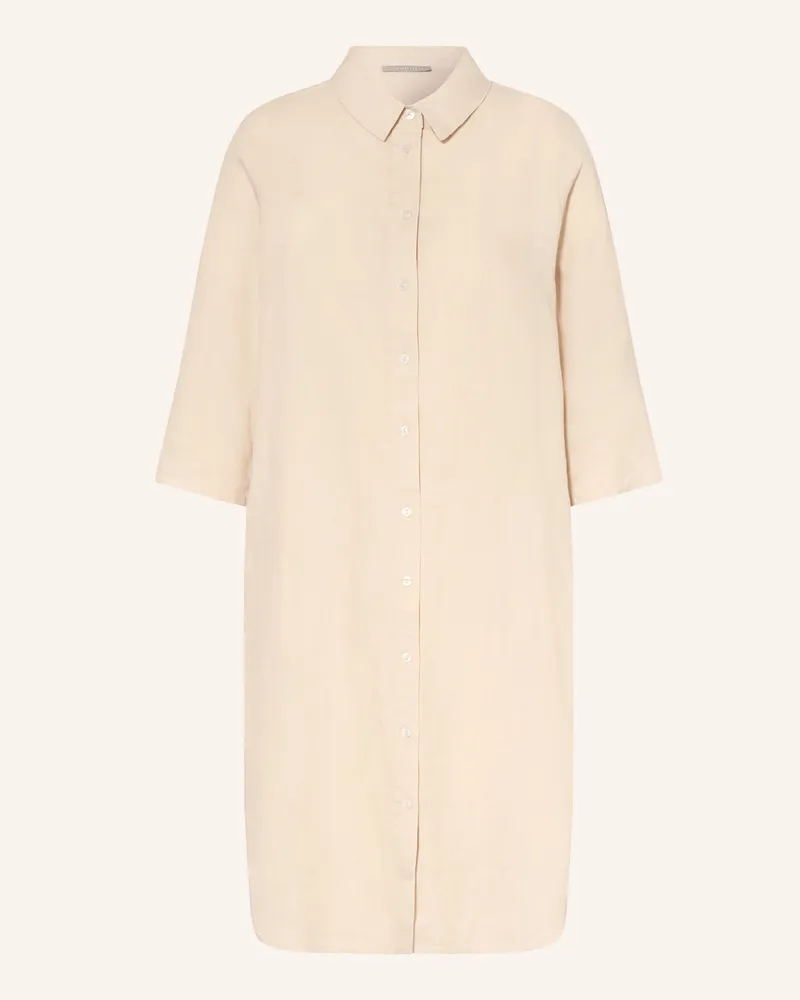 (THE MERCER) N.Y. Hemdblusenkleid Aus Leinen Mit 3/4-Arm beige Beige