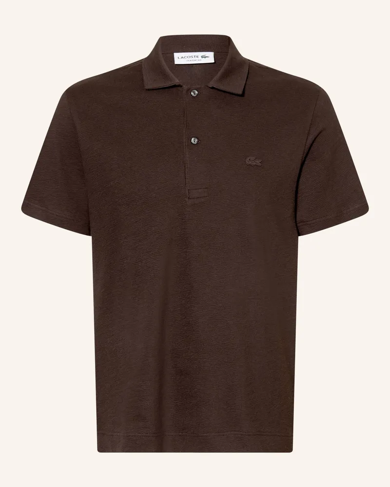 Lacoste Strick-Poloshirt braun Dunkelbraun