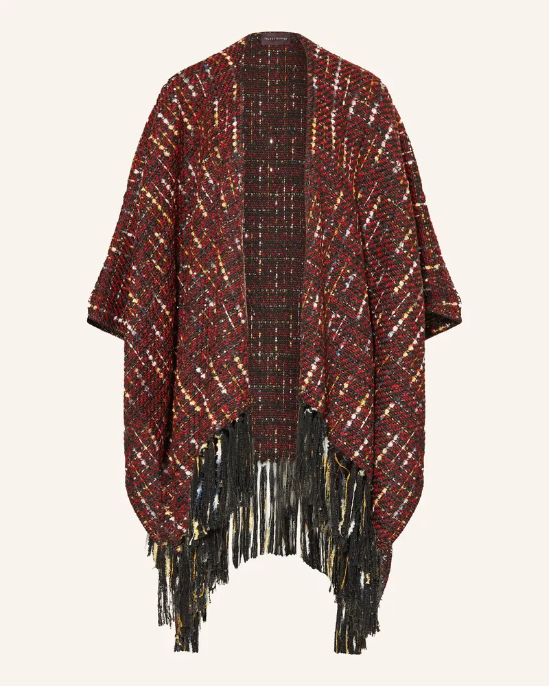 Talbot Runhof Tweed-Cape Mit Glitzergarn Und Pailletten rot Dunkelrot