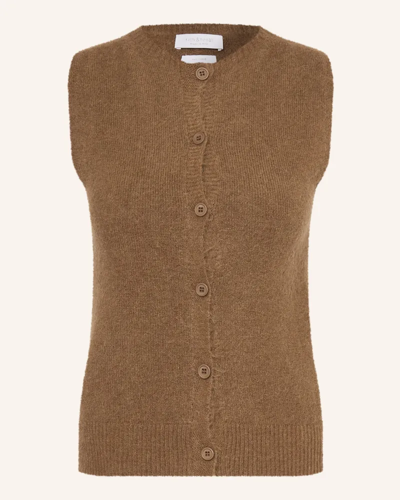 Rich&Royal Strickweste braun Cognac