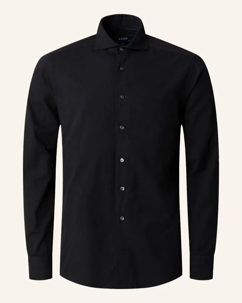 Eton Jeanshemd Slim Fit Schwarz