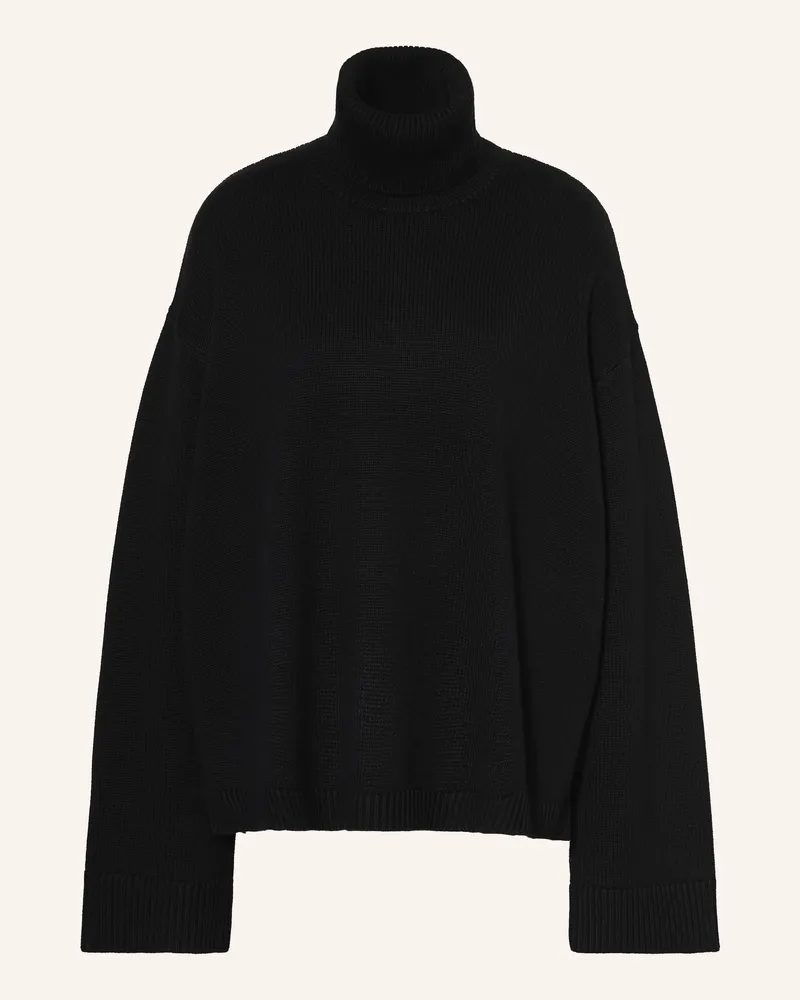 FRANKIE Shop Rollkragenpullover Rhea schwarz Schwarz