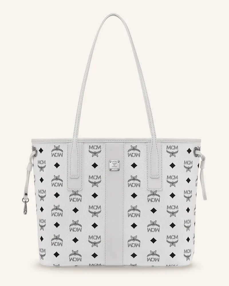 MCM Shopper Liz Small Zum Wenden Mit Pouch weiss Weiss