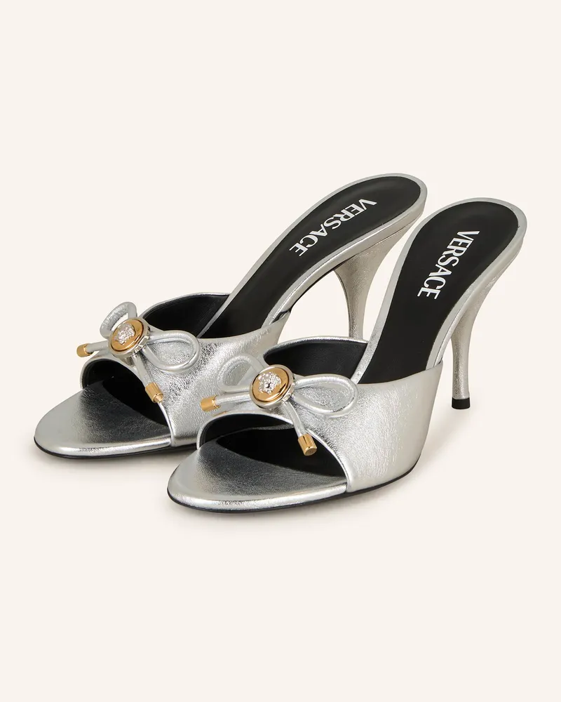 Versace Mules Silber
