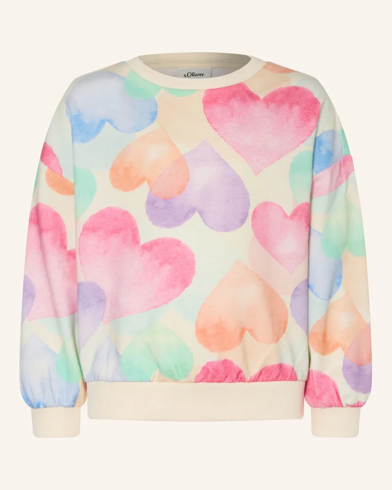 S.Oliver Sweatshirt weiss Creme