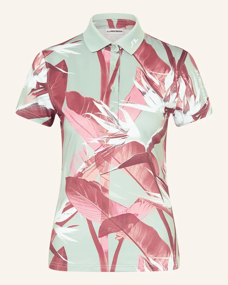 J.Lindeberg Funktions-Poloshirt rot Hellgrün