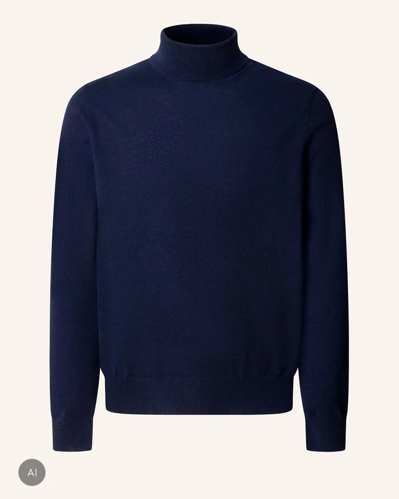 Hackett Pullover Sr Cashmere Roll Neck blau Dunkelblau