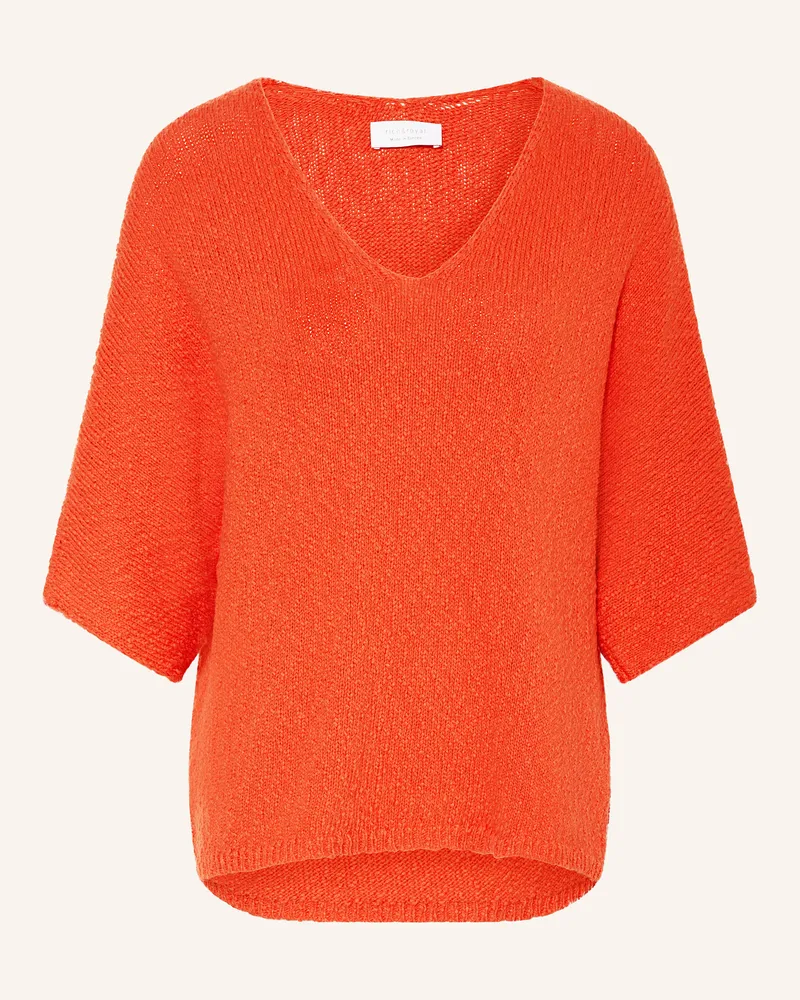 Rich&Royal Pullover mit Leinen und 3/4-Arm Rot