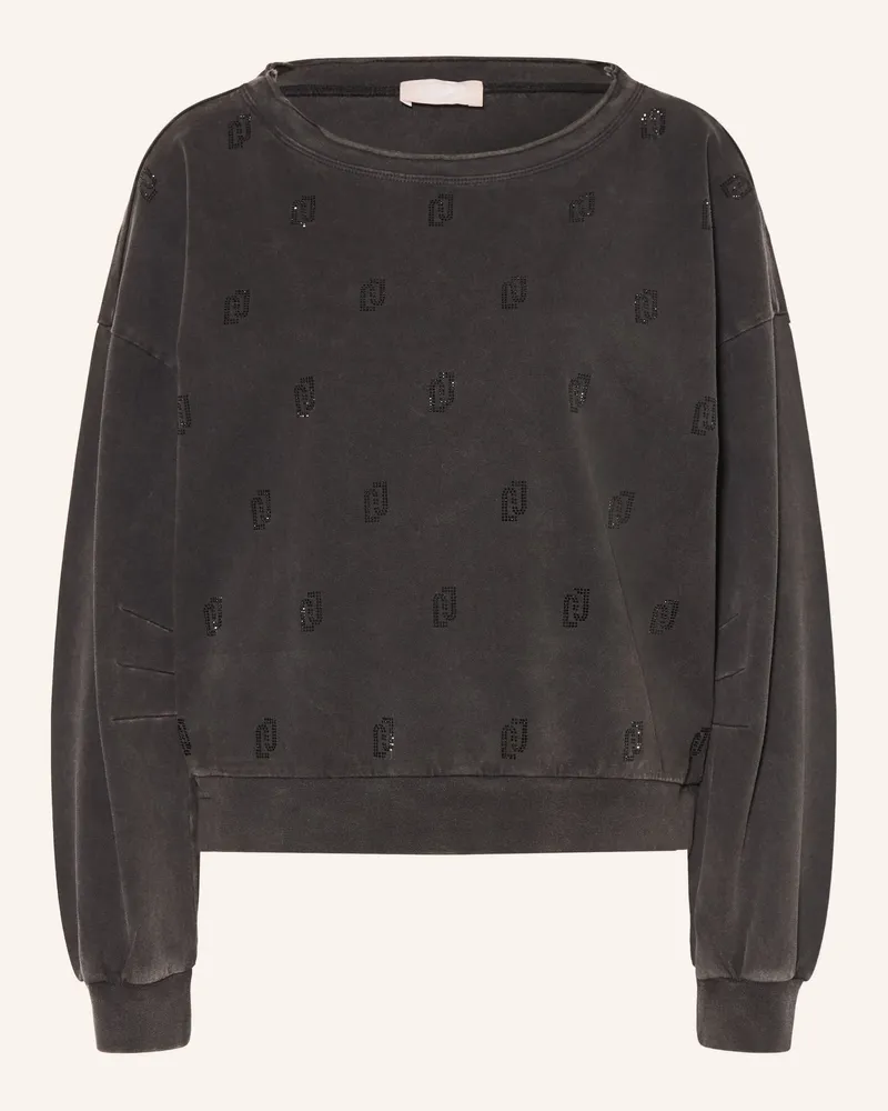 Liu Jo Sweatshirt mit Schmucksteinen Schwarz