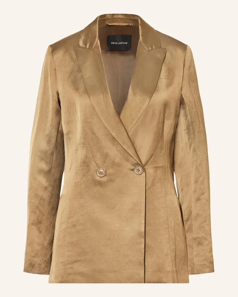 Iris von Arnim Blazer LEXIE mit Leinen Braun