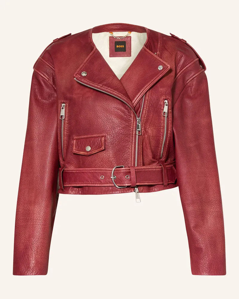 HUGO BOSS Lederjacke C SADORA Dunkelrot