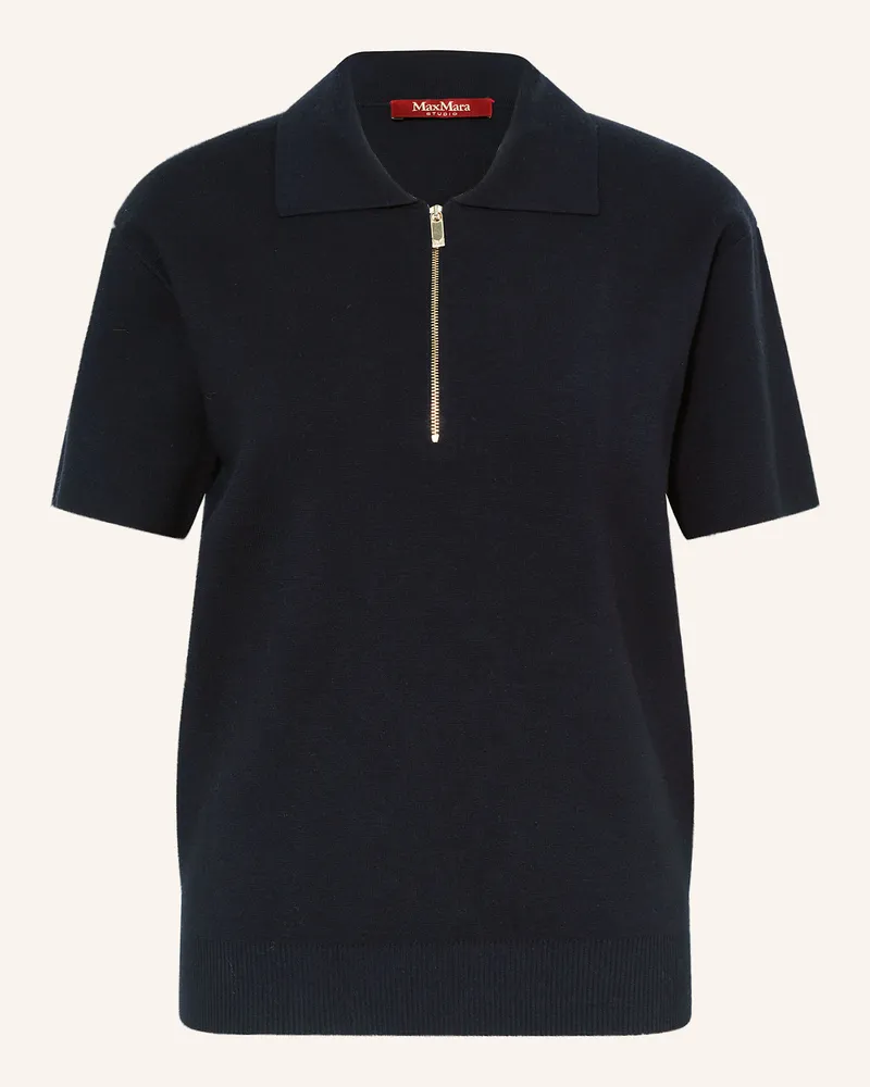 Max Mara Strick-Poloshirt TETI Dunkelblau