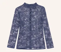 Trachtenbluse Lina Aus Spitze Mit 3/4-Arm blau