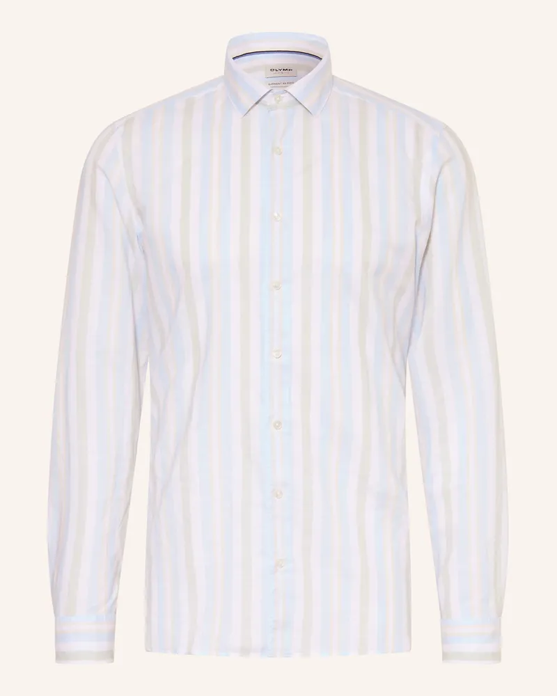 Olymp Hemd Level Five Super Slim blau Weiss