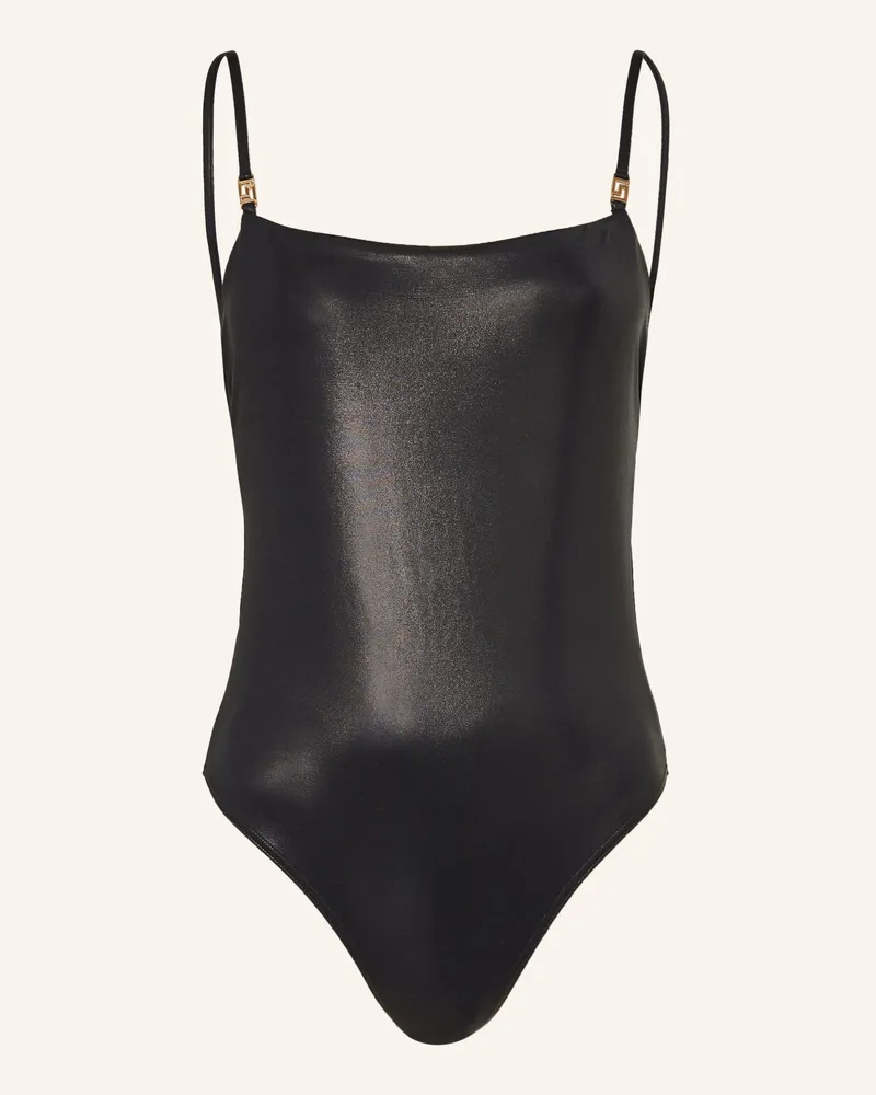 Versace Badeanzug schwarz Schwarz