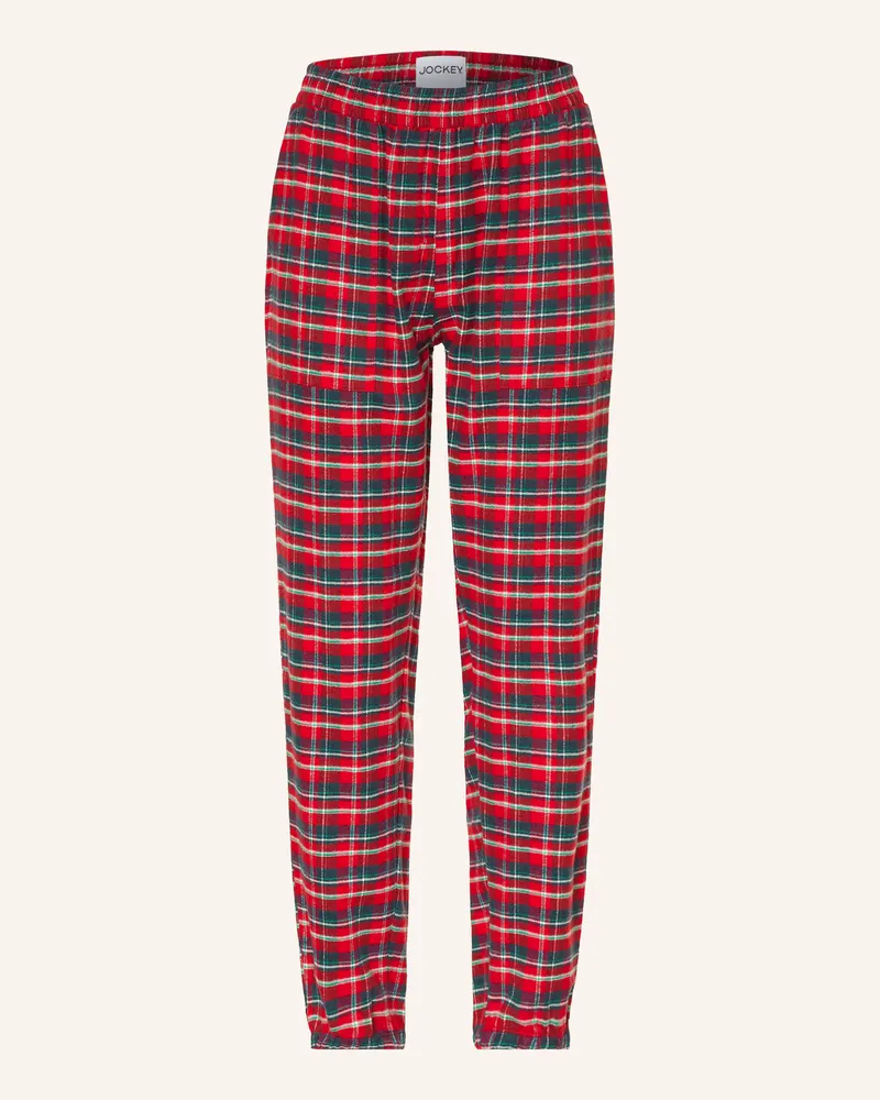 Jockey Schlafhose Pure Cotton Aus Flanell rot Rot