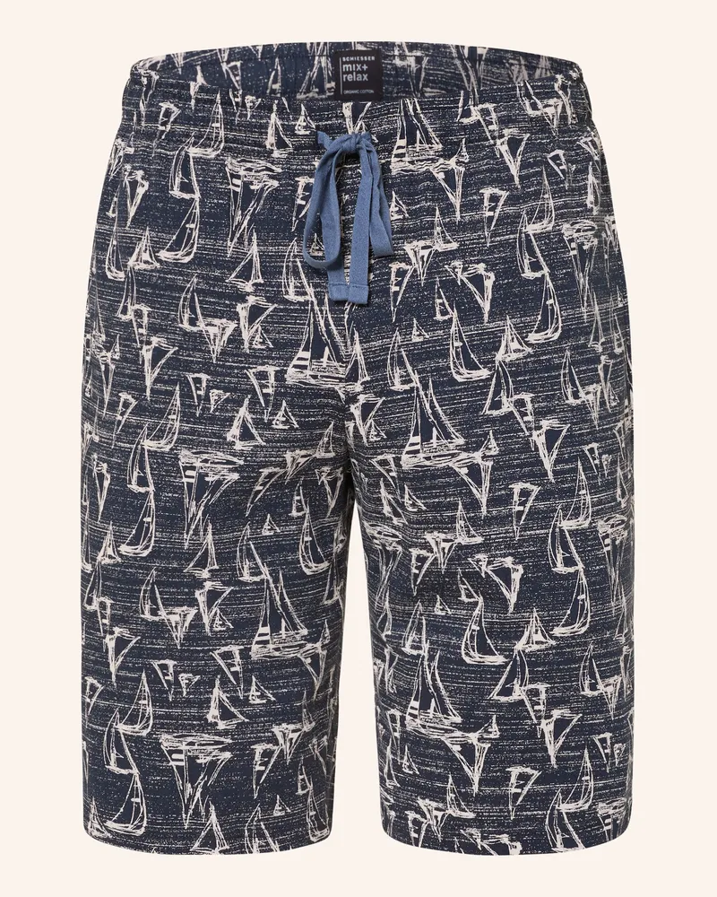 Schiesser Schlafshorts MIX+RELAX Dunkelblau