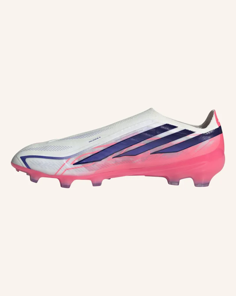 adidas f50 Hyperfast Pro Fussballschuh, Feste Böden, Schnürlos weiss Weiss