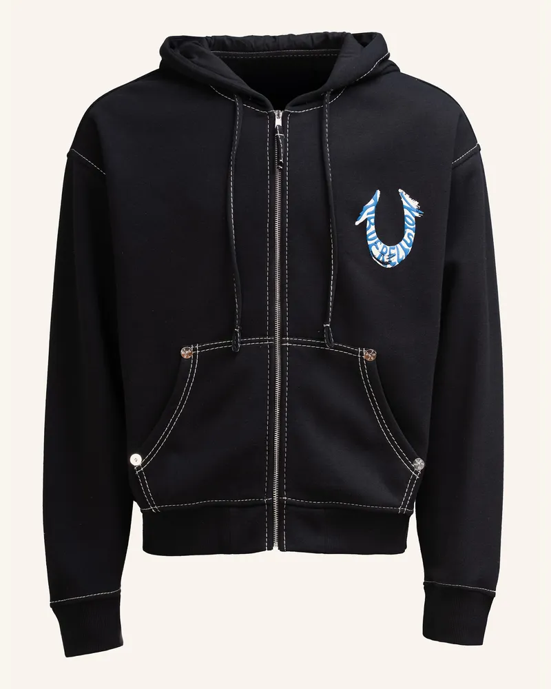 True Religion Zip Hoodie Schwarz