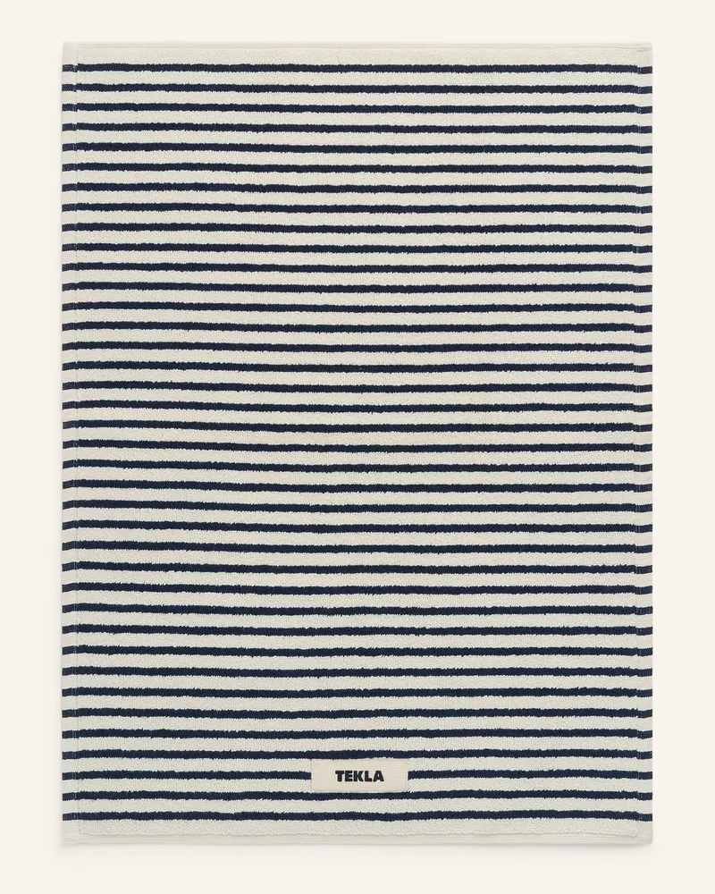 TEKLA Badematte blau Creme
