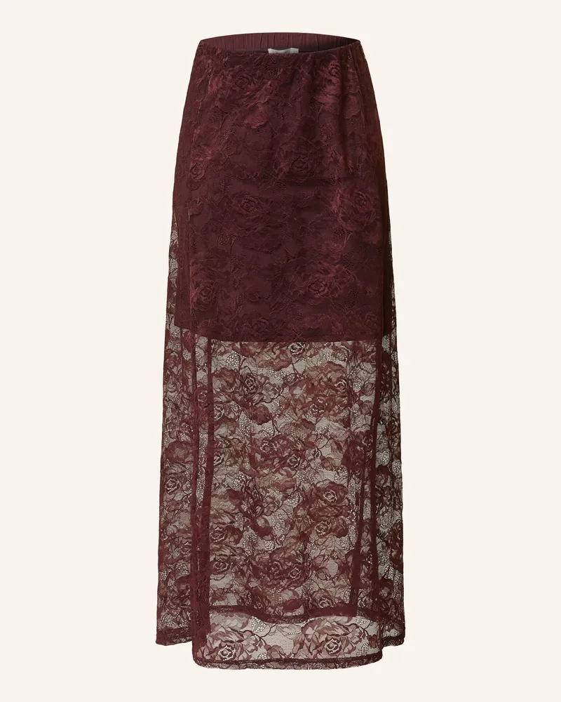 Gestuz Spitzenrock Gzleala rot Dunkelrot