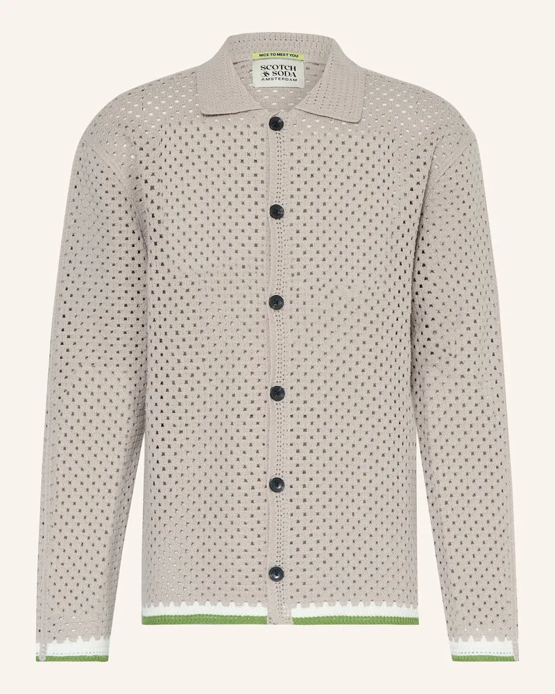 Scotch&Soda Strickhemd Regular Fit Taupe