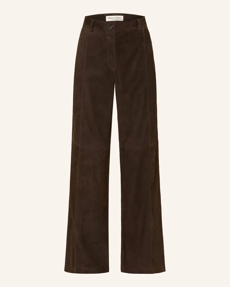 Marc O'Polo Lederhose braun Dunkelbraun