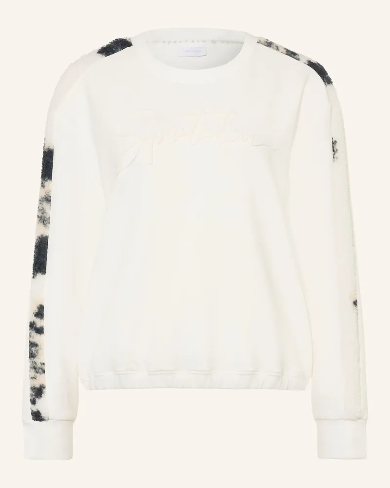 Sportalm Sweatshirt Mit Galonstreifen weiss Creme