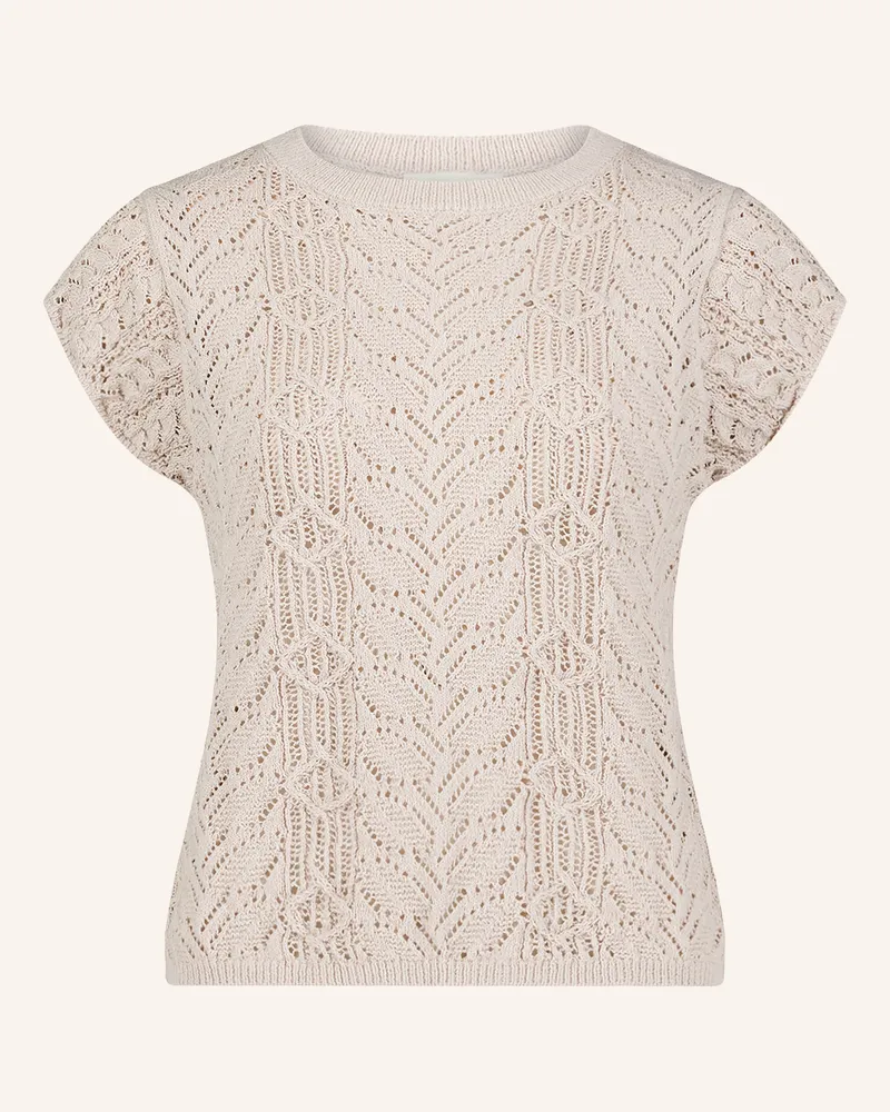 Cartoon Strickshirt weiss Beige