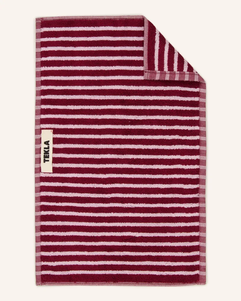 TEKLA Gästehandtuch pink Dunkelrot