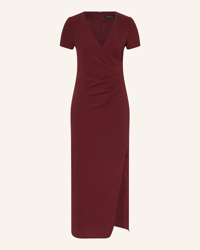 Armani Exchange Wickelkleid Dunkelrot