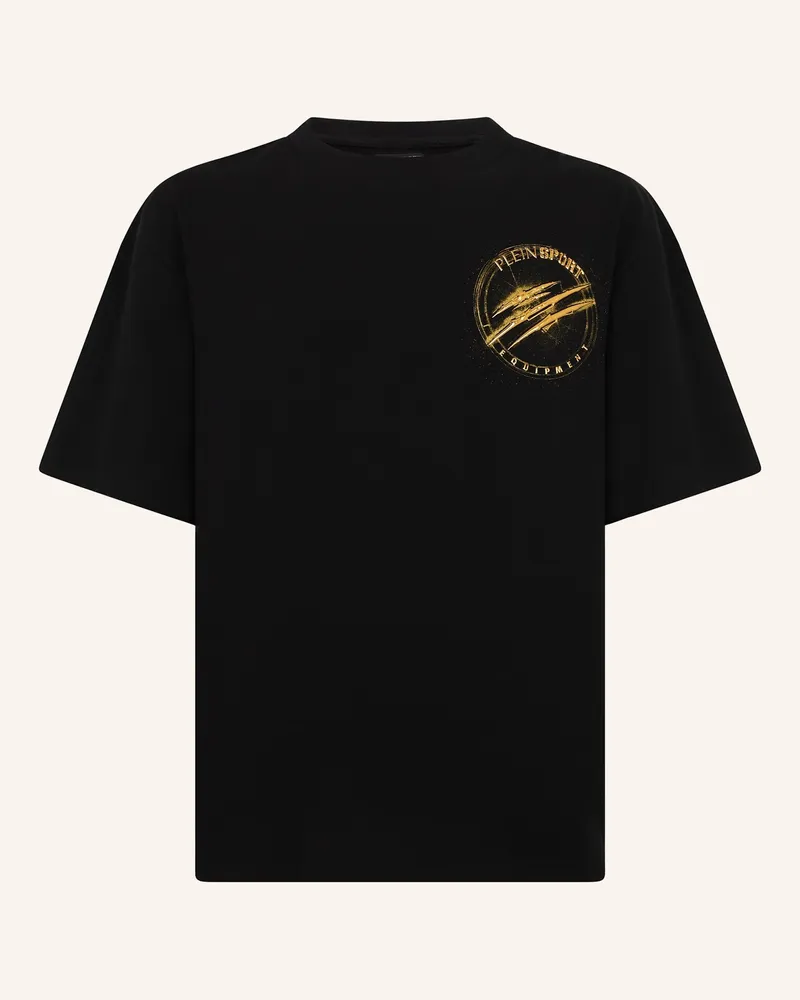 Philipp Plein Plein Sport Round Neck T-Shirt Chrome Scratch Edition schwarz Schwarz