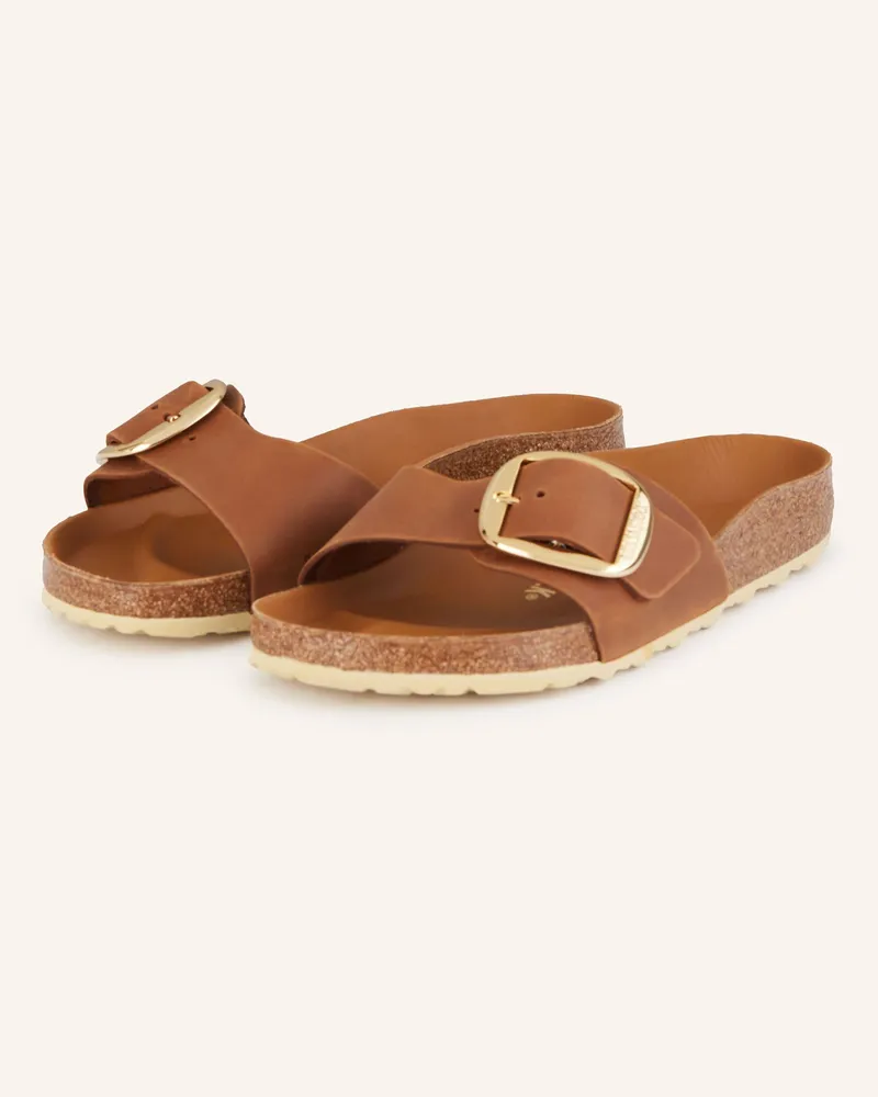 Birkenstock Pantoletten MADRID BIG BUCKLE Cognac