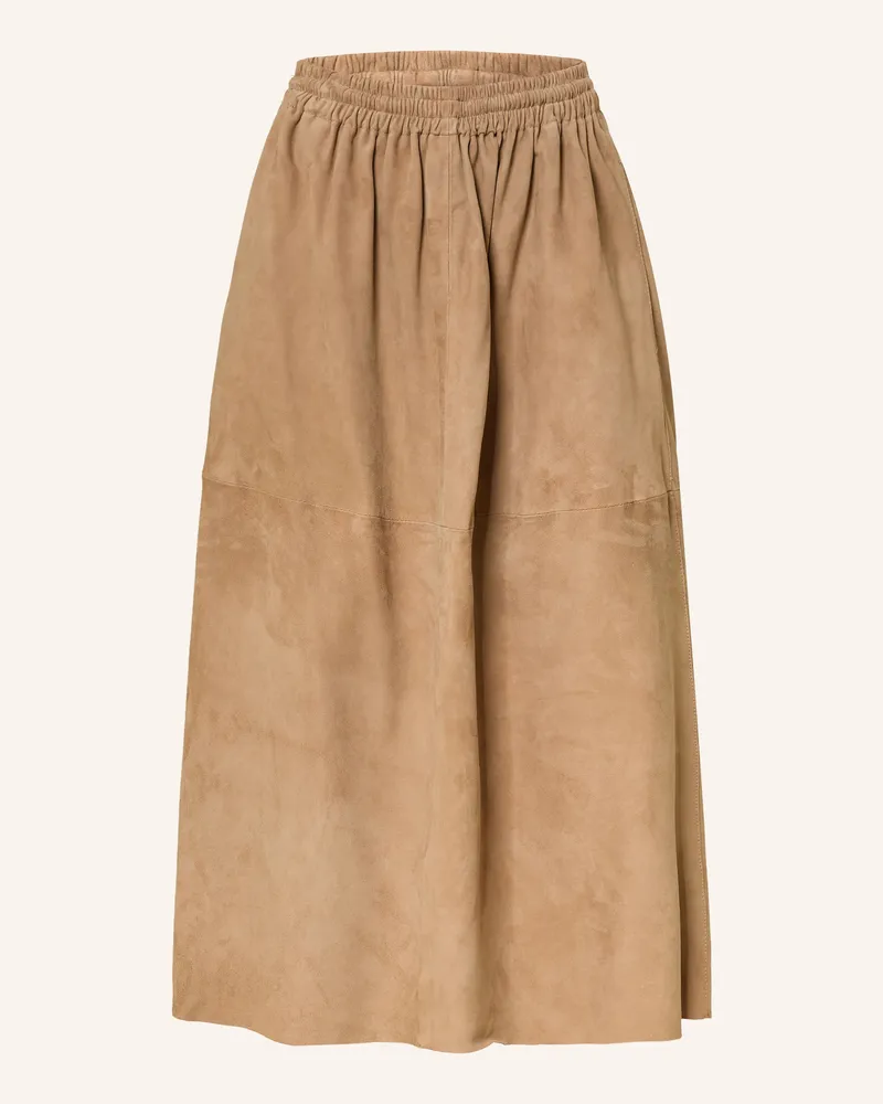 Mrs & HUGS Lederrock beige Taupe